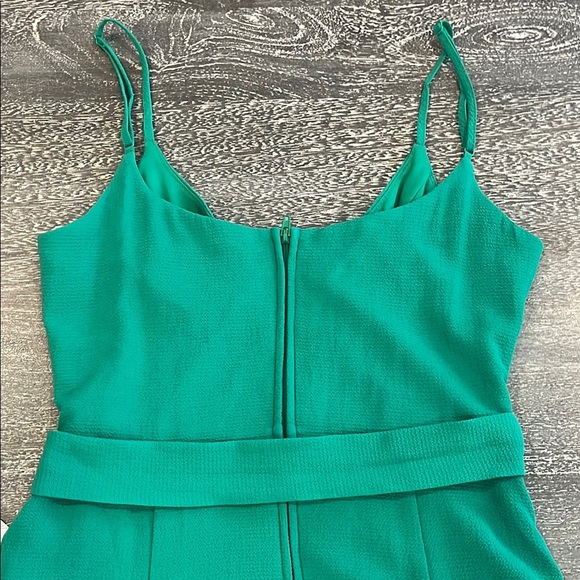 New B. Darlin Size 1/2 Vibrant Green Spaghetti Strap Mini Dress - Picture 5 of 11